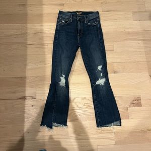 Mother Jeans Insider Crop step gray size 25